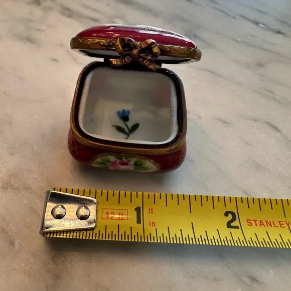 Limoges Floral Trinket Box - Picture 2 of 8